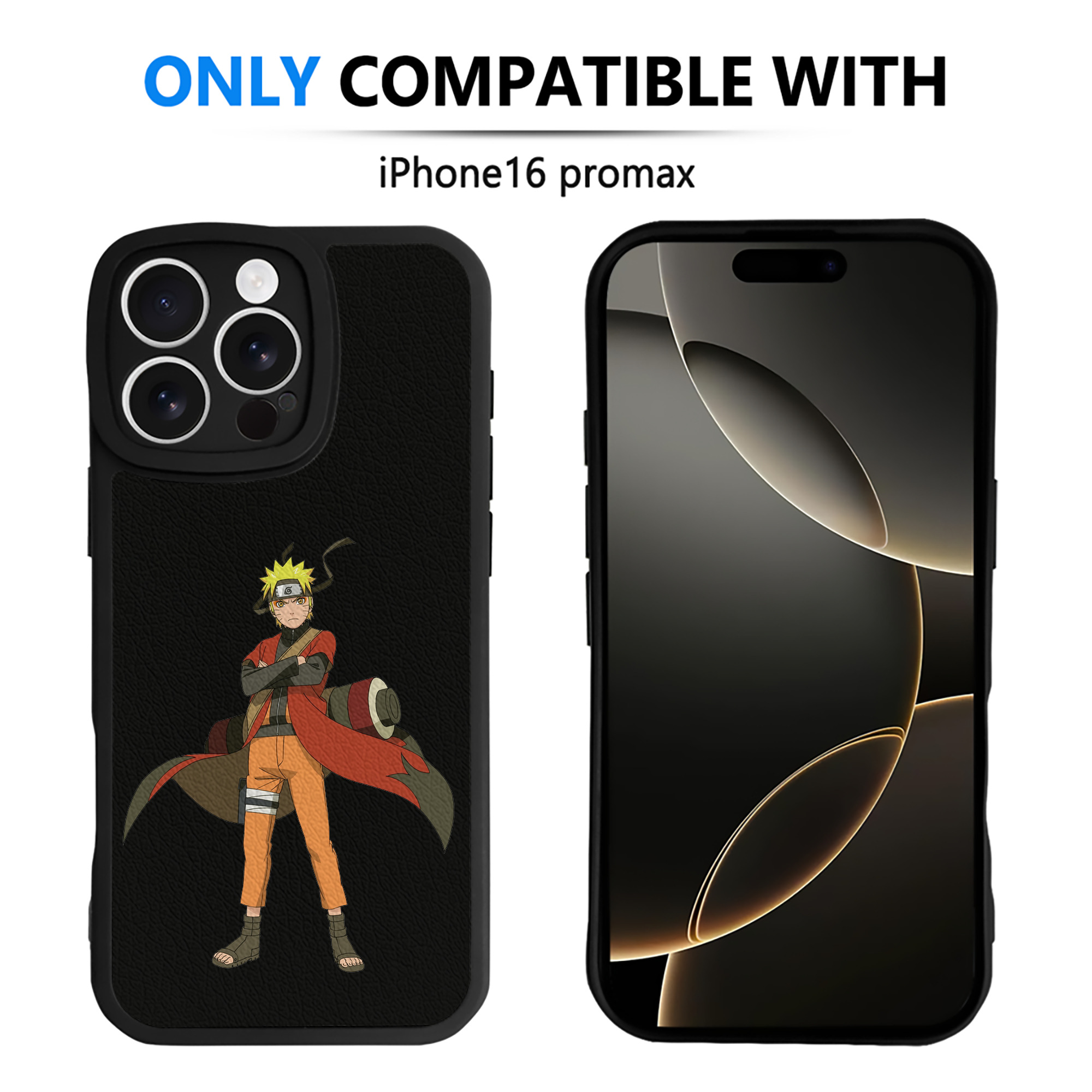 （画像用） NARUTO -ナルト- うずまき ナルト Uzumaki Naruto 【iPhone 16シリーズ対応】シリコンスマホケース（レザー調） 材質：シリコン